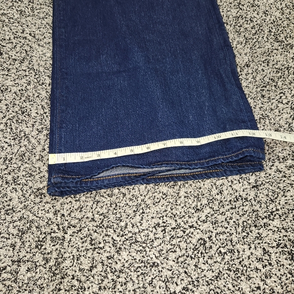 Ann Taylor Cargo Wide Leg Trouser High Rise Jeans,Darkwash Stretch Women Sz 16 - Picture 6 of 8